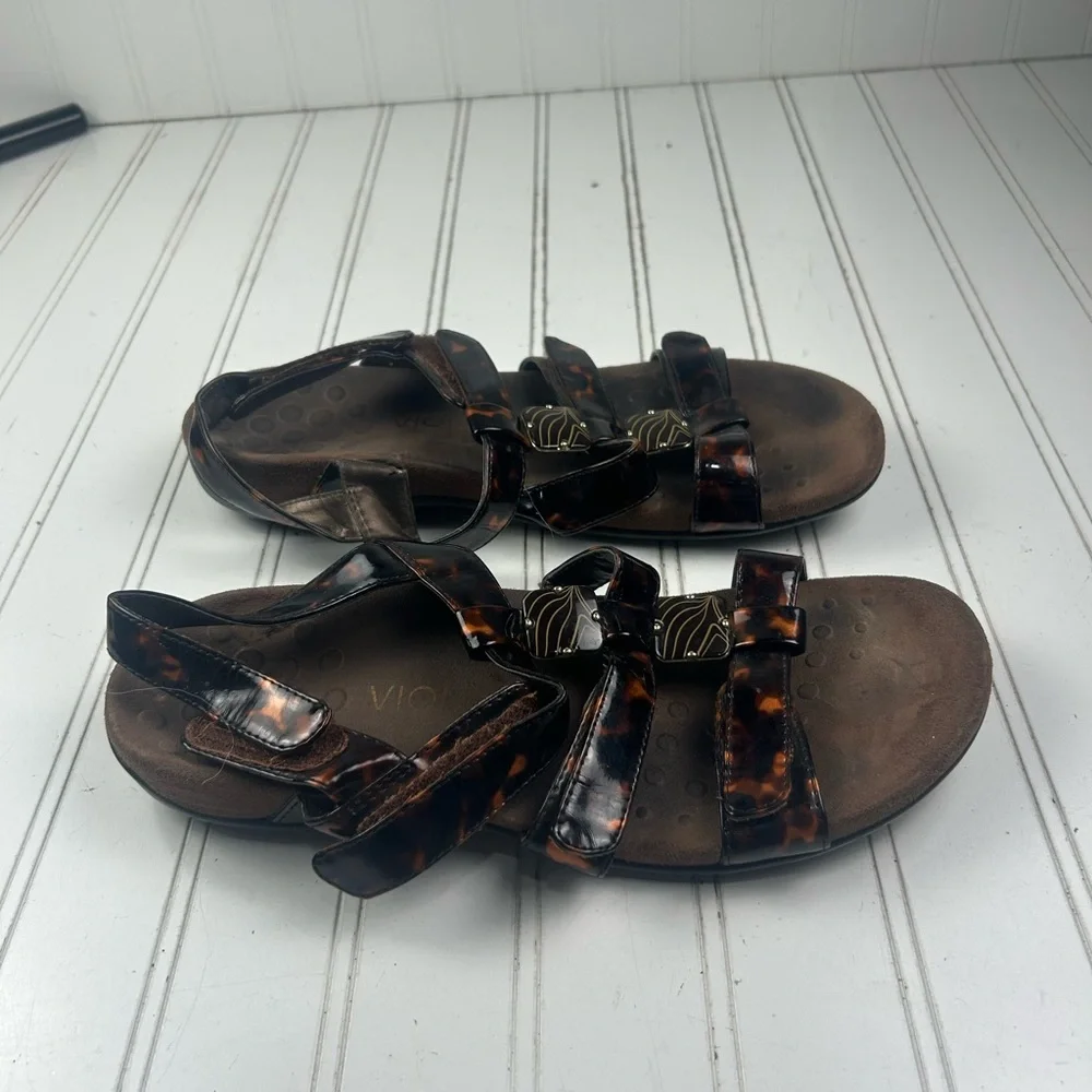 Vionic by Orthaheel Amber Tortoise Sandals Women’s Size 9